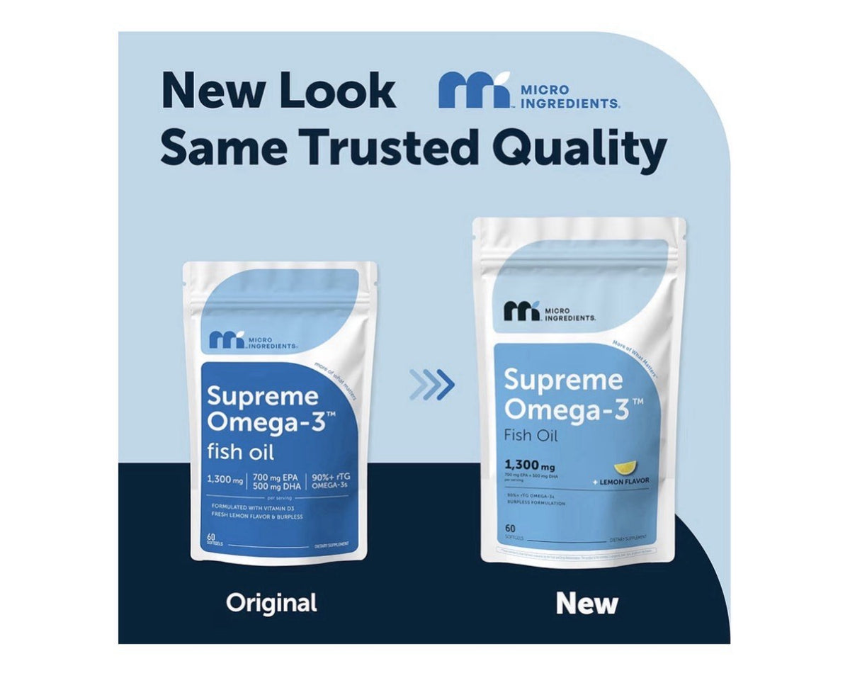Micro Ingredients Supreme Omega-3 Fish Oil With EPA & DHA 60 Softgels