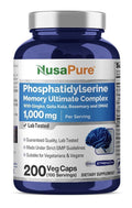 NusaPure Phosphatidylserine Memory Ultimate Complex 1000mg 200 Veg Capsules