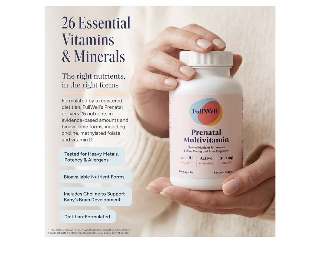 FullWell Prenatal Multivitamin Optimal Nutrients For Women Pregnancy 2 Pack