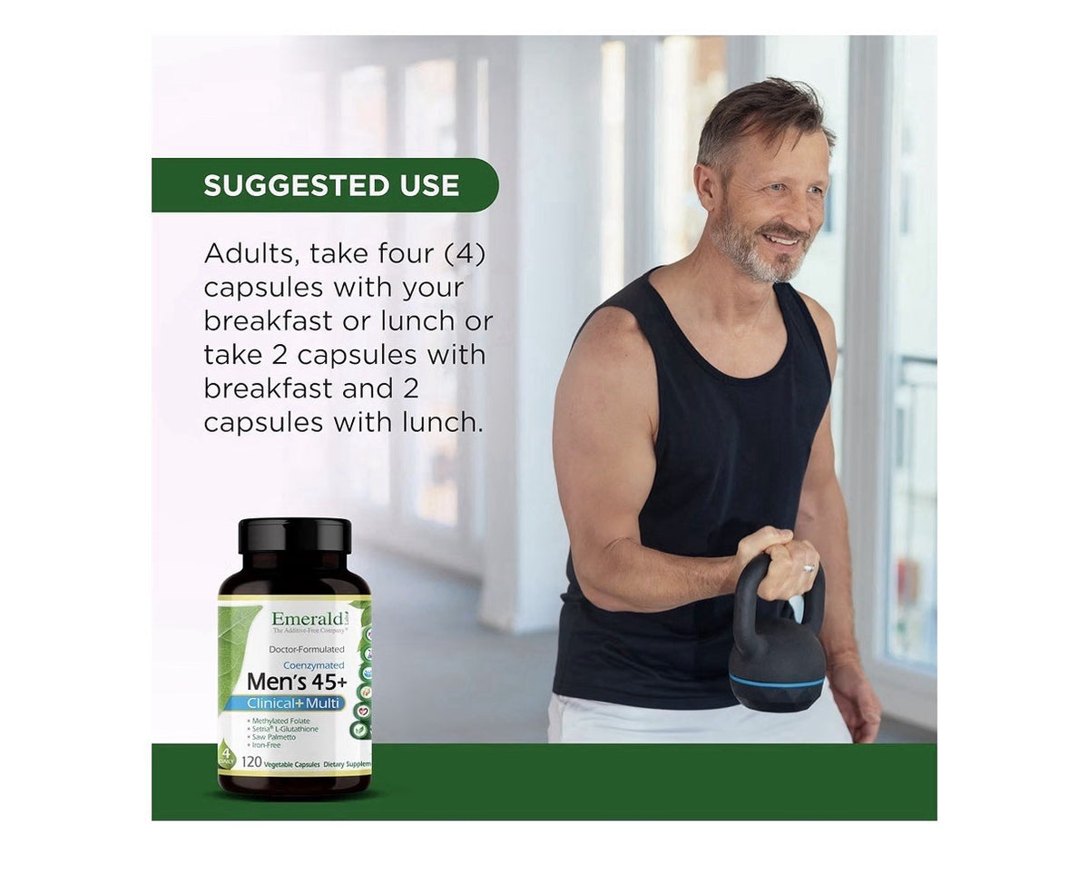 Emerald Labs Men’s 45+ Clinical + Multi Multivitamin Comprehensive Support 120ca
