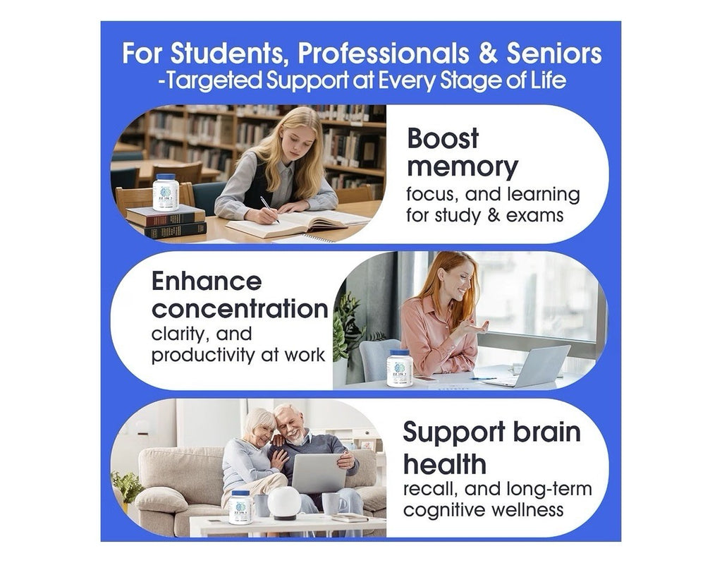 Tzaxyan Pure Brain Wellness for Memory Focus Clarity Cognitive Improvement 60cap