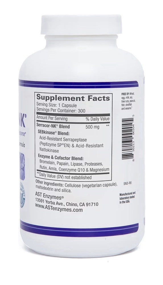 AST Enzymes Serracor-NK Circulatory and Respiratory Inflammatory Response 300cap