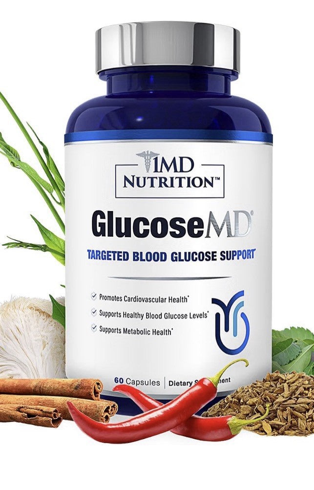 1MD Nutrition GlucoseMD Blood Glucose Support Cardiovascular Metabolic Health