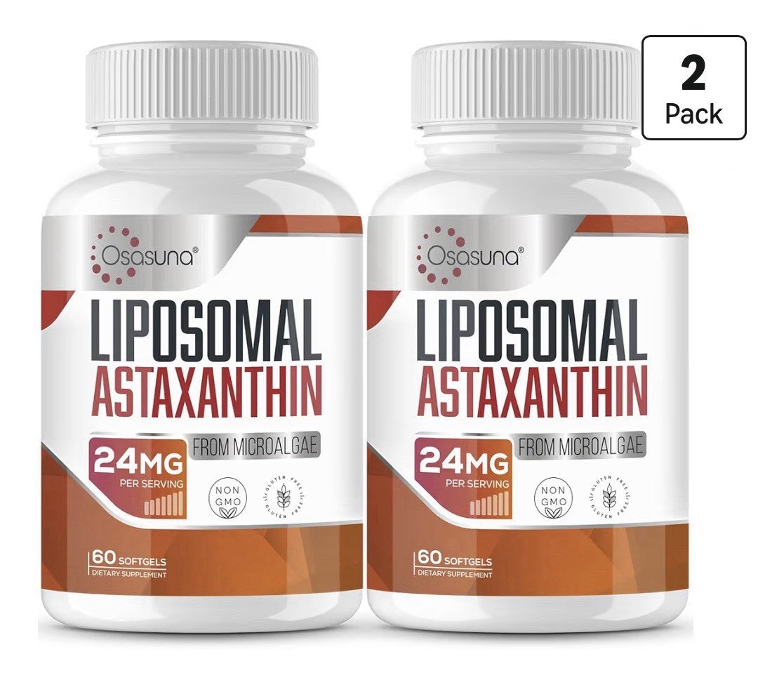 2 Pack Osasuna Liposomal Astaxanthin Supplement 24 MG Maximum Absorption