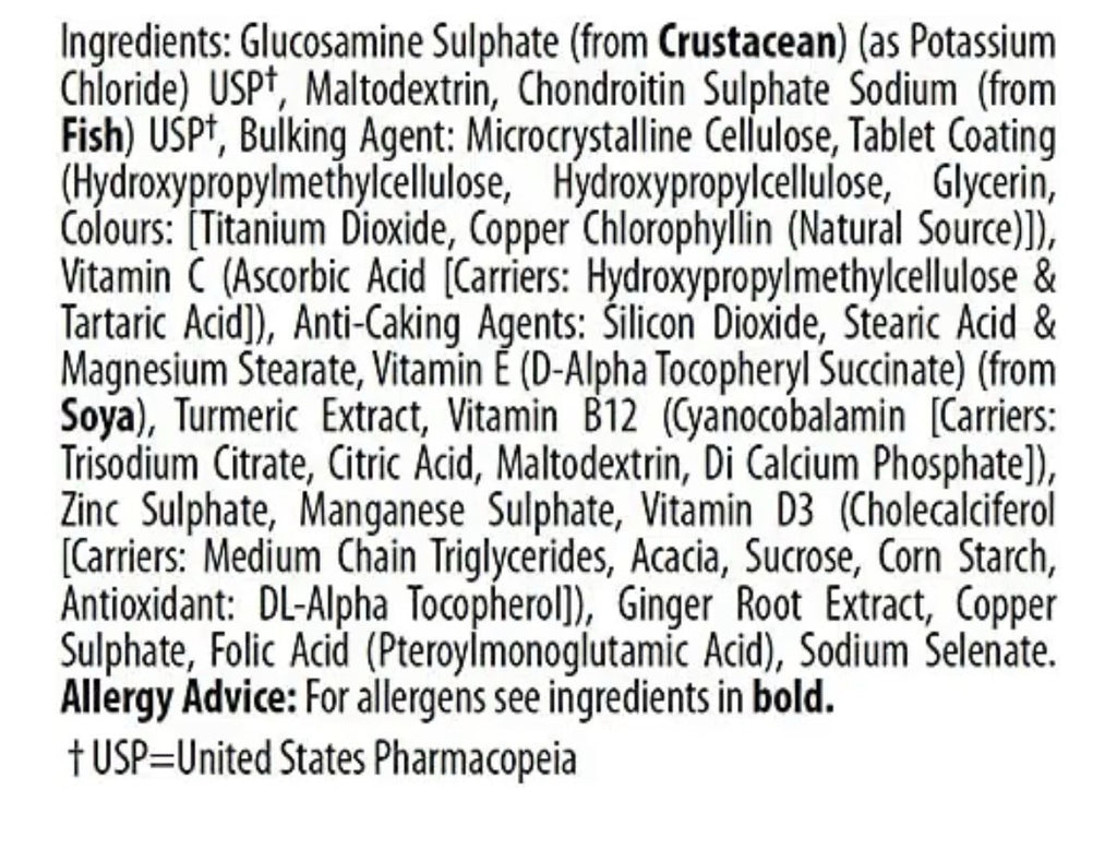 Vitabiotics Jointace Glucosamine Tumeric Chondroitin Origional 90 Tablets