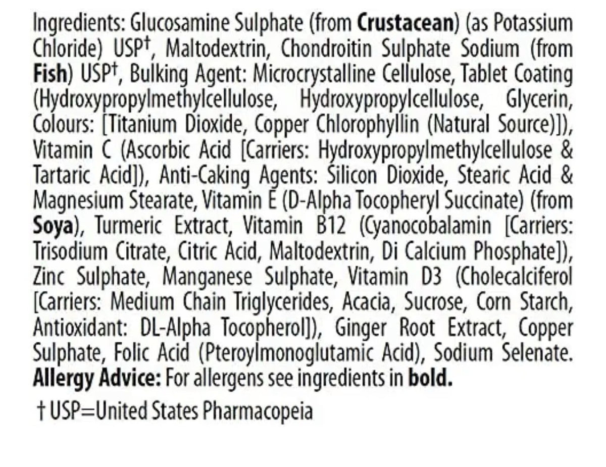Vitabiotics Jointace Glucosamine Tumeric Chondroitin Origional 90 Tablets