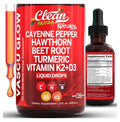 Clean Nutra Cayenne Pepper Drops Vascu Glow Supplement Liquid Drops 2oz
