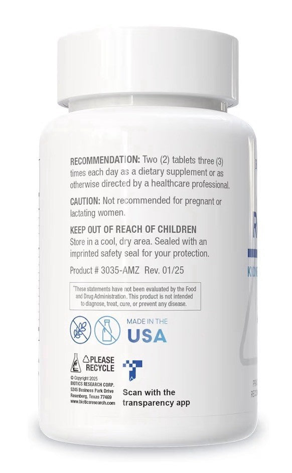 Biotics Research Renal Plus Kidney Bladder Support Botanical Support 180 Tablets