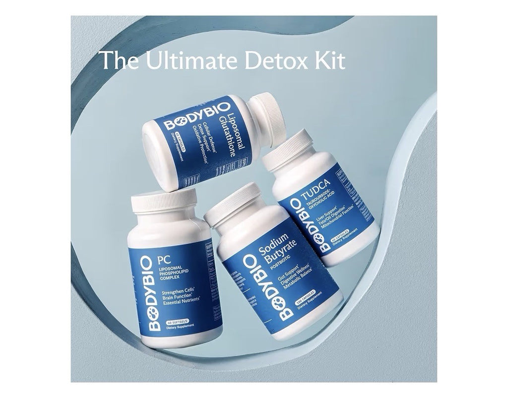 Bodybio Liposomal Glutathione Cellular Defense Detox Support Antioxidant 60 Caps