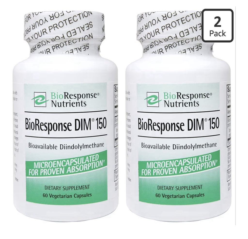 2Pack BioResponse DIM 150-150mg Bioavailable Diindolylmethane Total 120 Capsules
