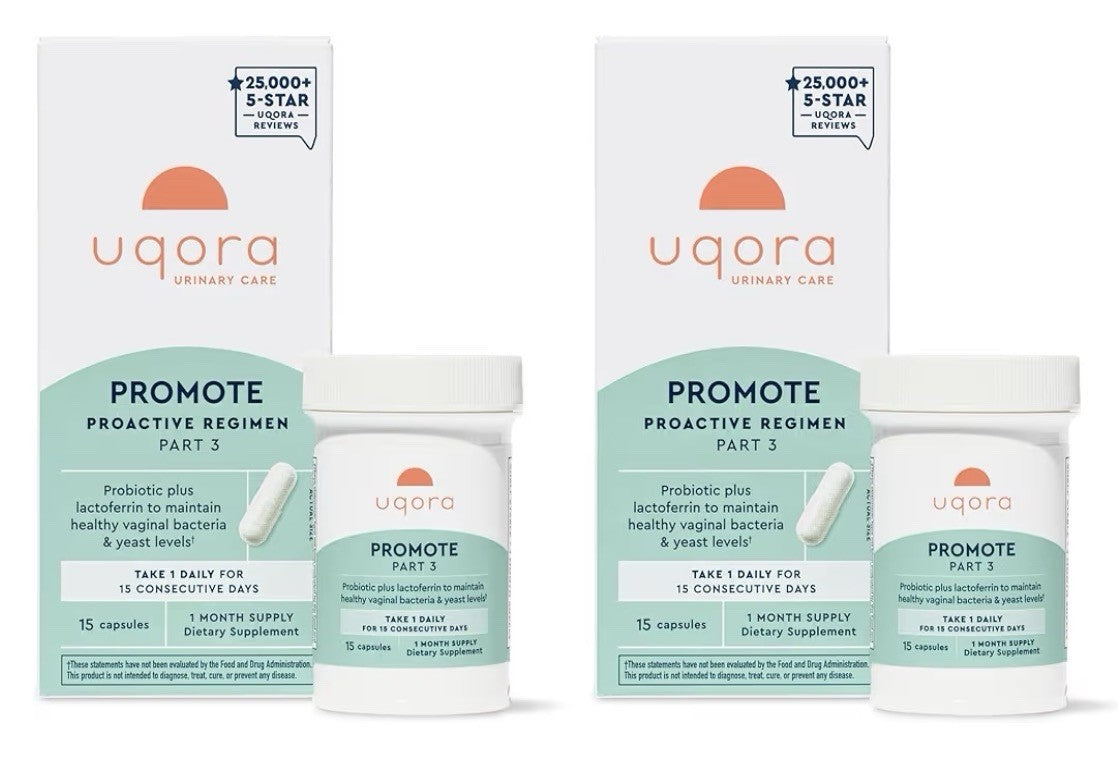 2 Packs Uqora Promote Proactive Regimen Support Vaginal Health Probiotic Women