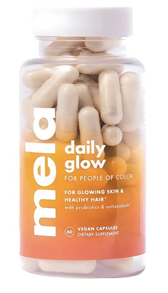 Mela Daily Glow for Healthy Melanin-Rich Skin Textured Hair Glowing Skin 60 Caps