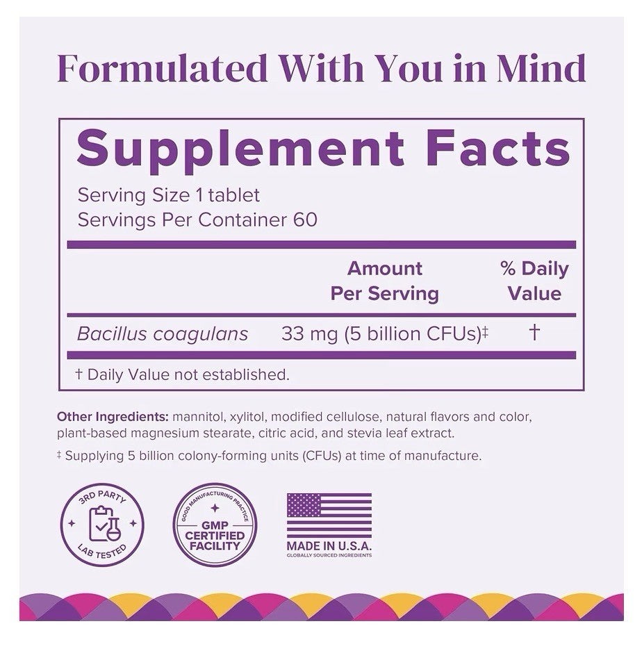 2 Pack Barimelts Probiotic For Women 5 Billion CFU  Natural Cherry Flavor 60Tabs