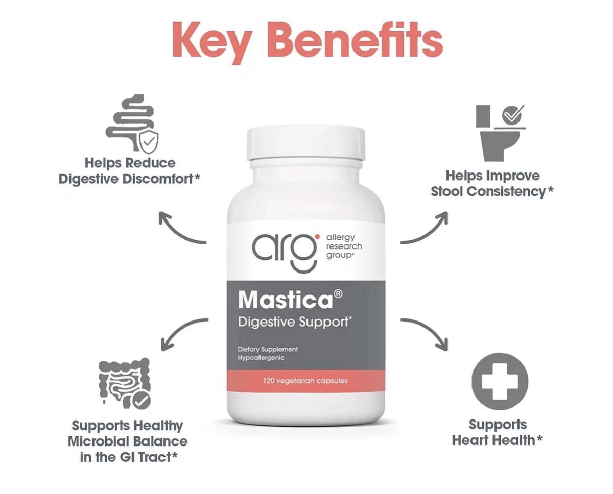Allergy Research Group ARG Mastica Digestive Support Hypoallergenic 60 Capsules