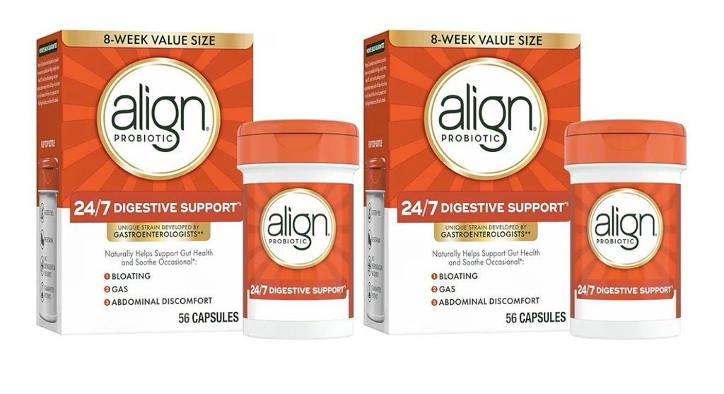 Align Probiotic 24/7 Digestive Support Bloating Gas Help for Women & Men 2 Packs