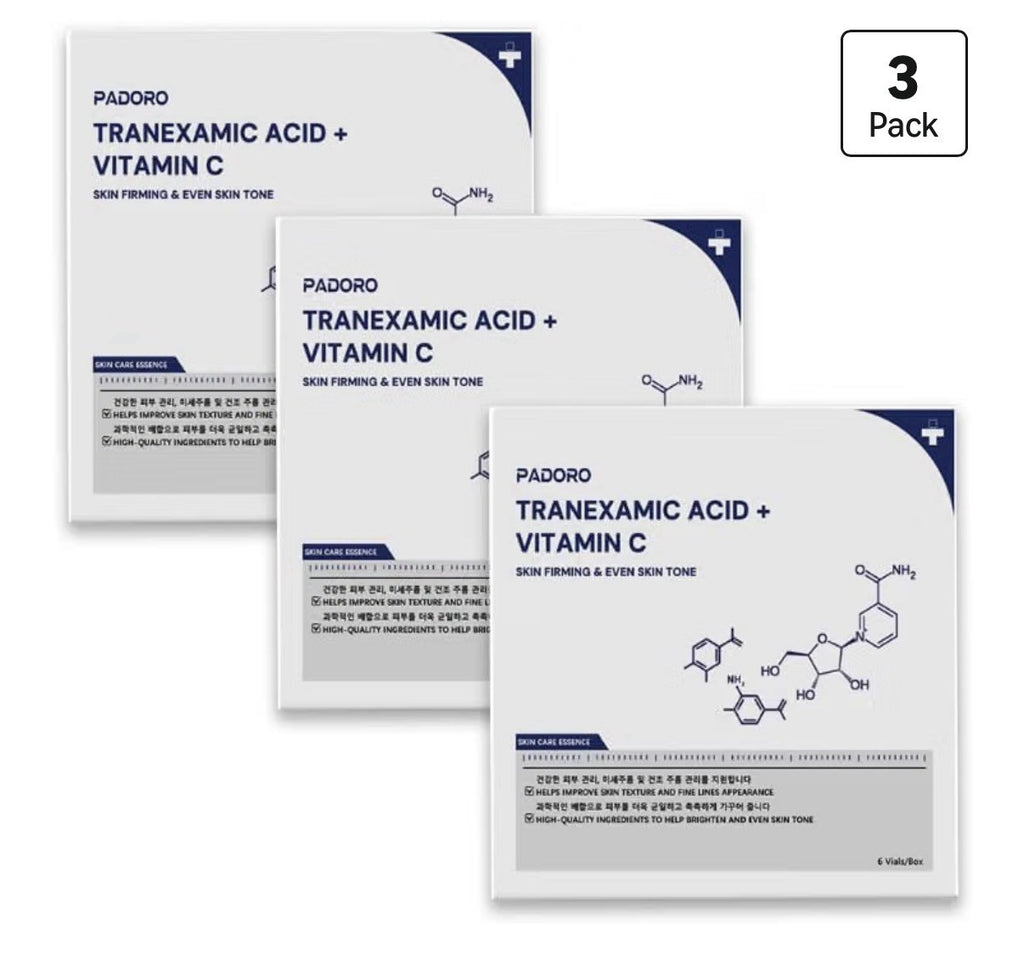 3Pack Padro Tranexamic Acid +Vitamin C Skin Firming Skin Tone Pigmentation serum