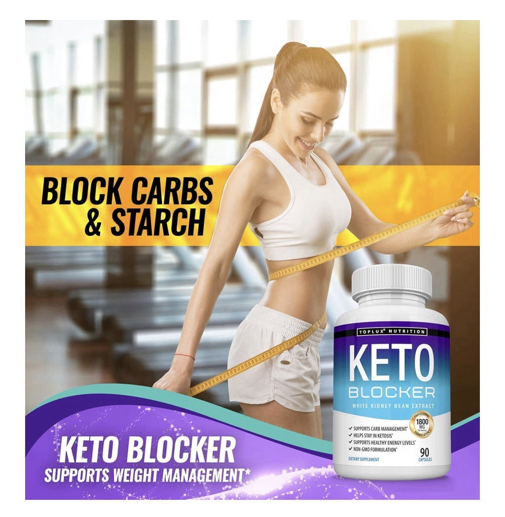 Toplux Keto Blocker White Kidney Bean Extract Natural 1800 mg 2 Pack