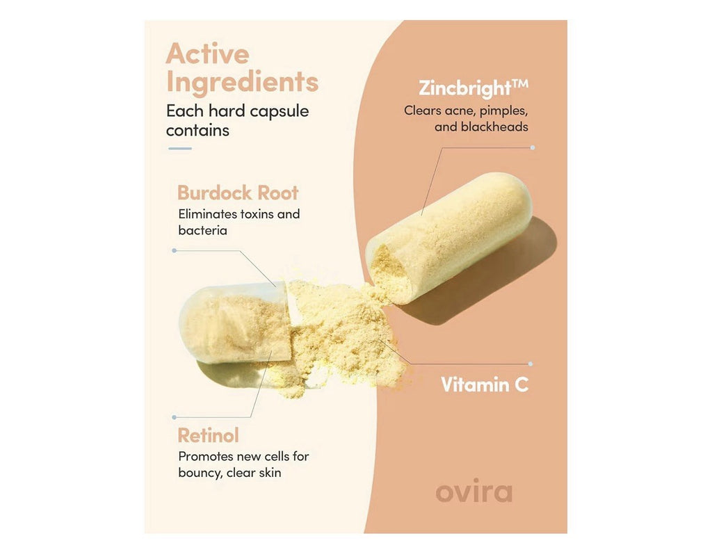 2 Packs Ovira Skin Clear with ZINCBRIGHT for Clear & Glowing Skin Acne Treatment