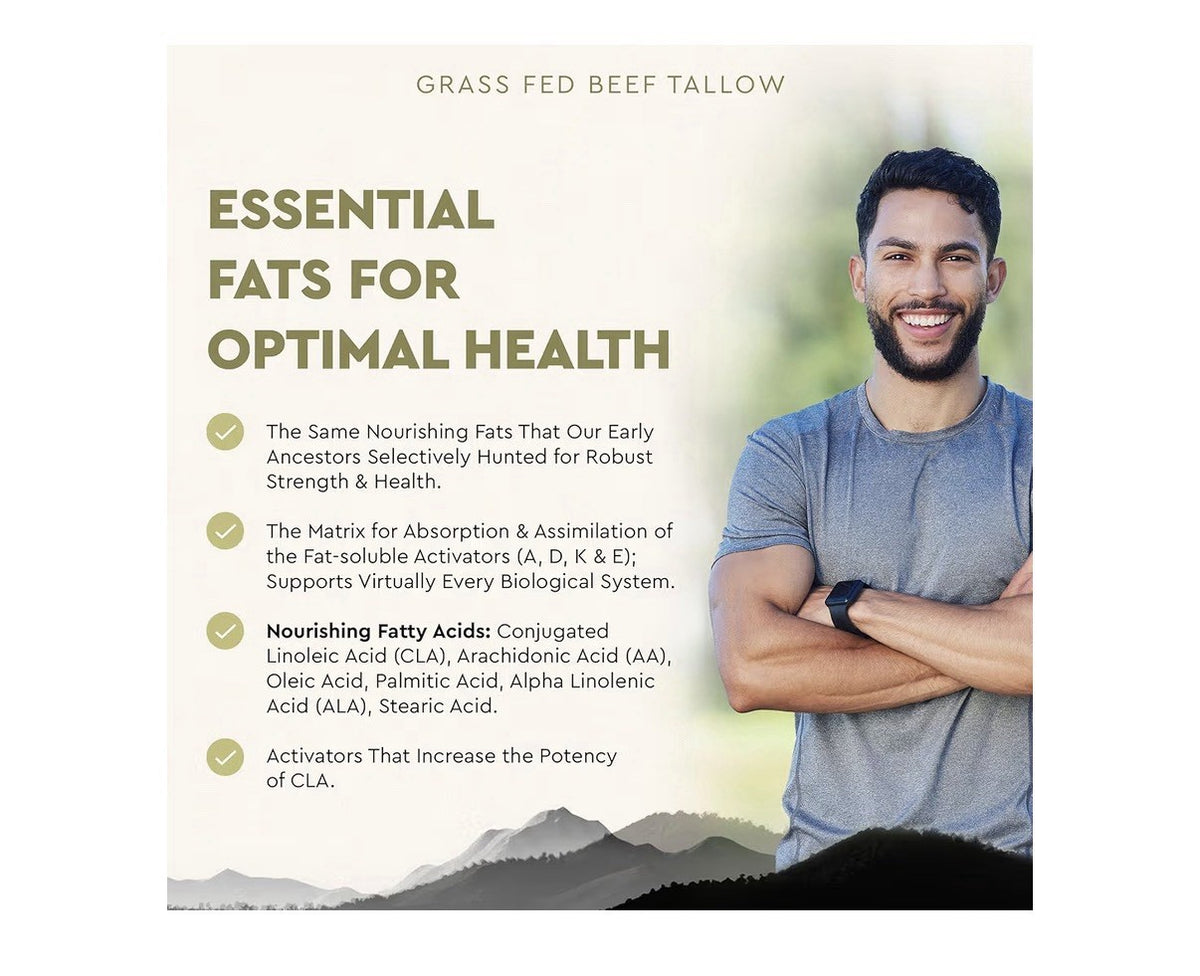 Ancestral Supplements Beef Tallow Grass Fed Pasture Raised Supplement 180capsule