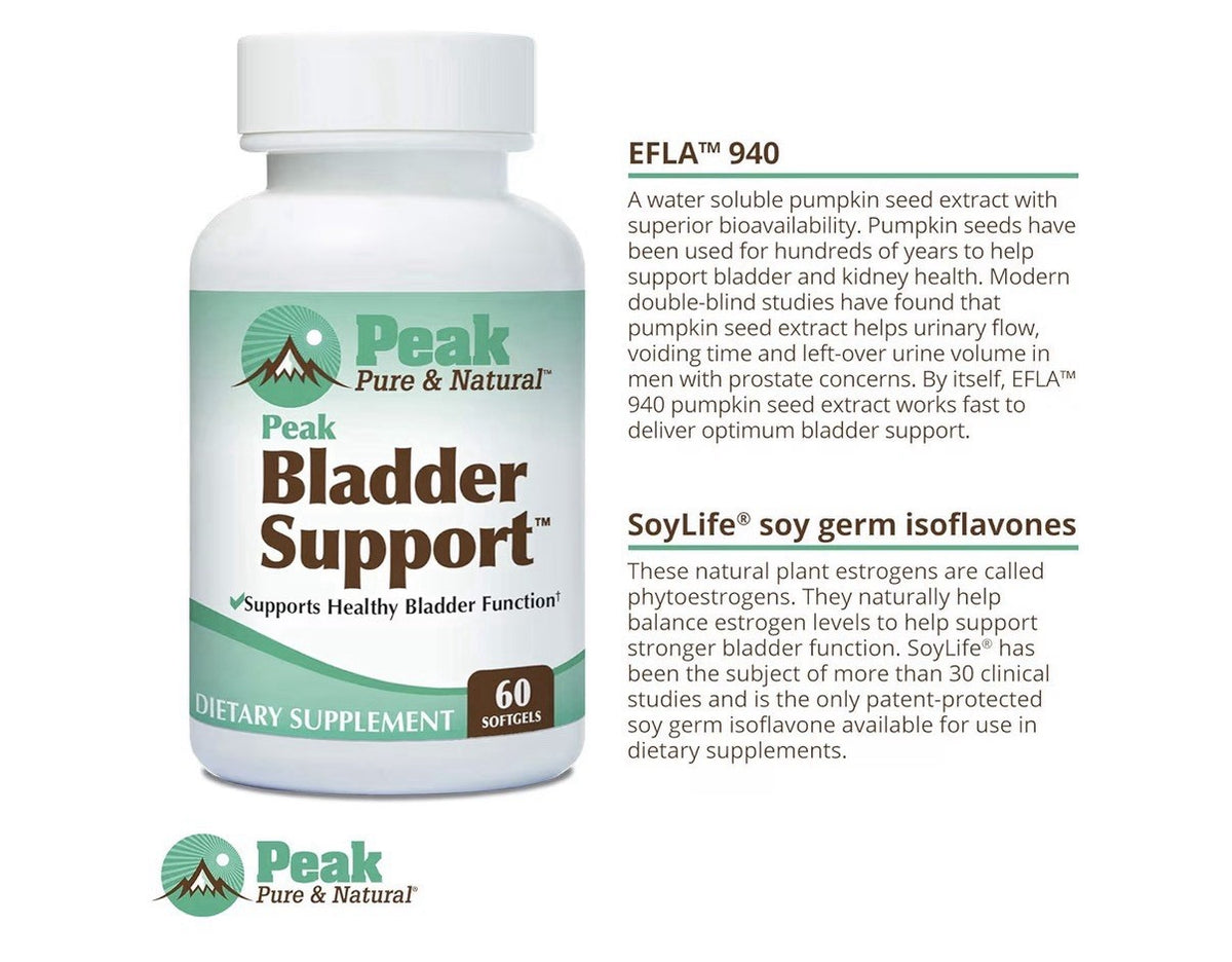Peak Pure & Natural Bladder Support for Overactive And Bladder Control 60Softgel