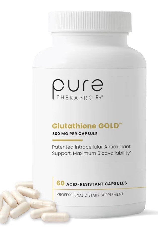 Pure Therapro Rx S-Acety Glutathione Gold 300 mg 60 Acid Resistant Capsules