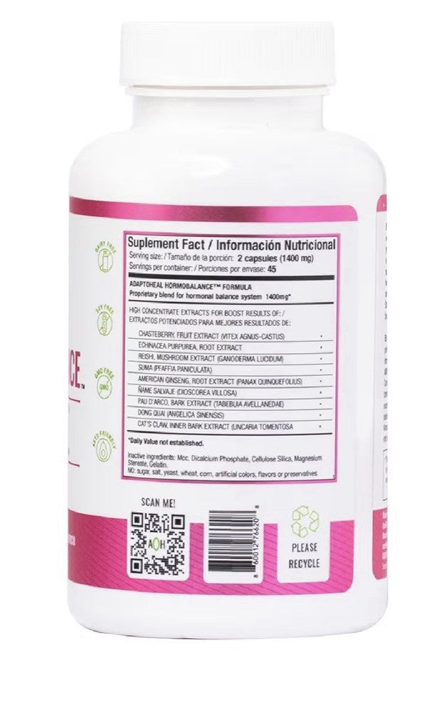 ADAPTOHEAL Hormone Balance for Women Menopause & PMS Support Supplement 90 Caps