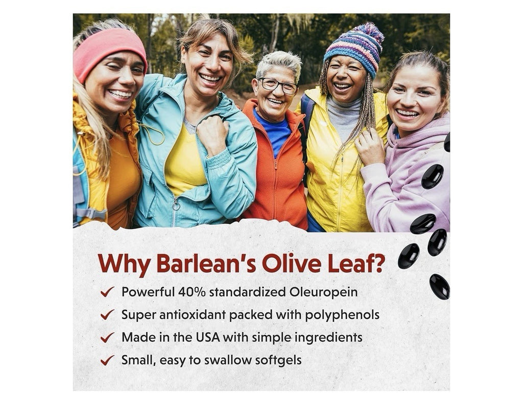 Barlean's Immune Support Olive Leaf Complex Antioxidant Health Tonic 120softgels