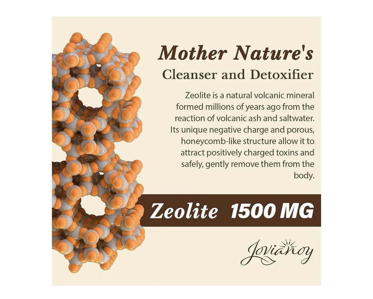 Jovianoy Zeolite Detox Zeolite Clinoptilolite Activated Charcoal Cleanse 2 Pack