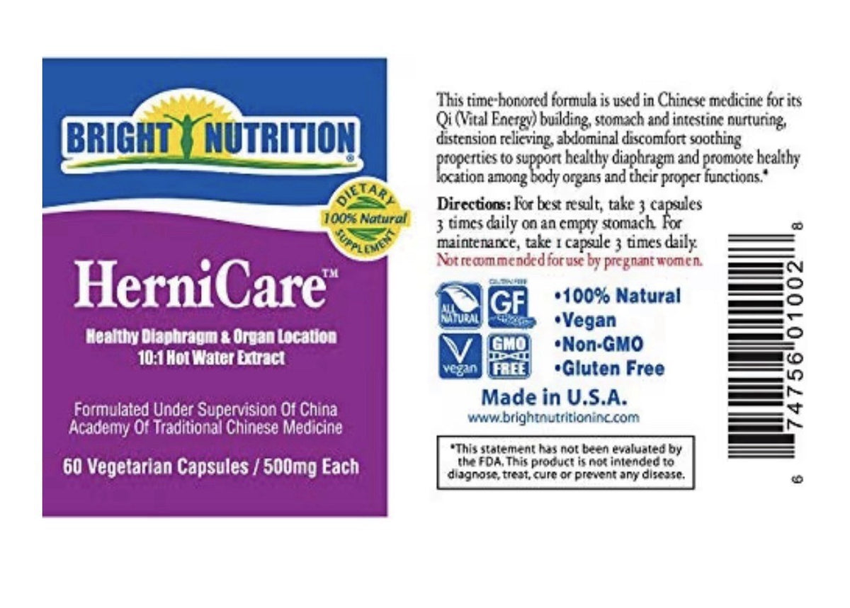 Bright Nutrition HerniCare Healthy Diaphragm & Organ Location 2 Packs