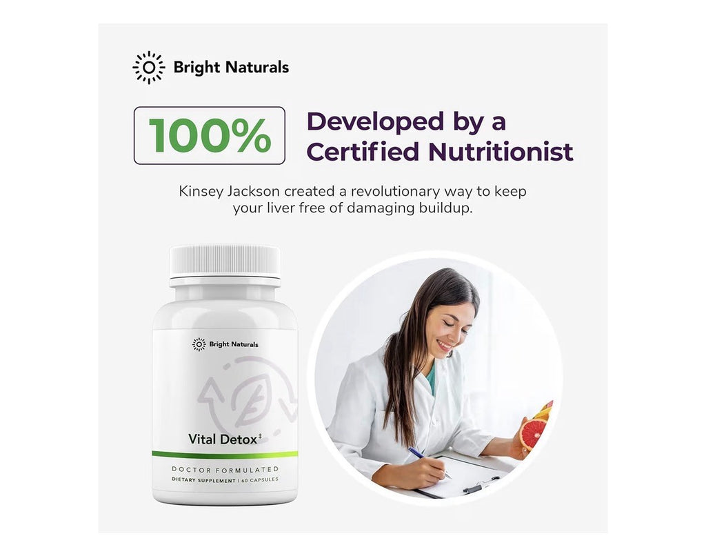 Bright Naturals Vital Detox Liver Supplement Liver Health Formula 60 Capsules