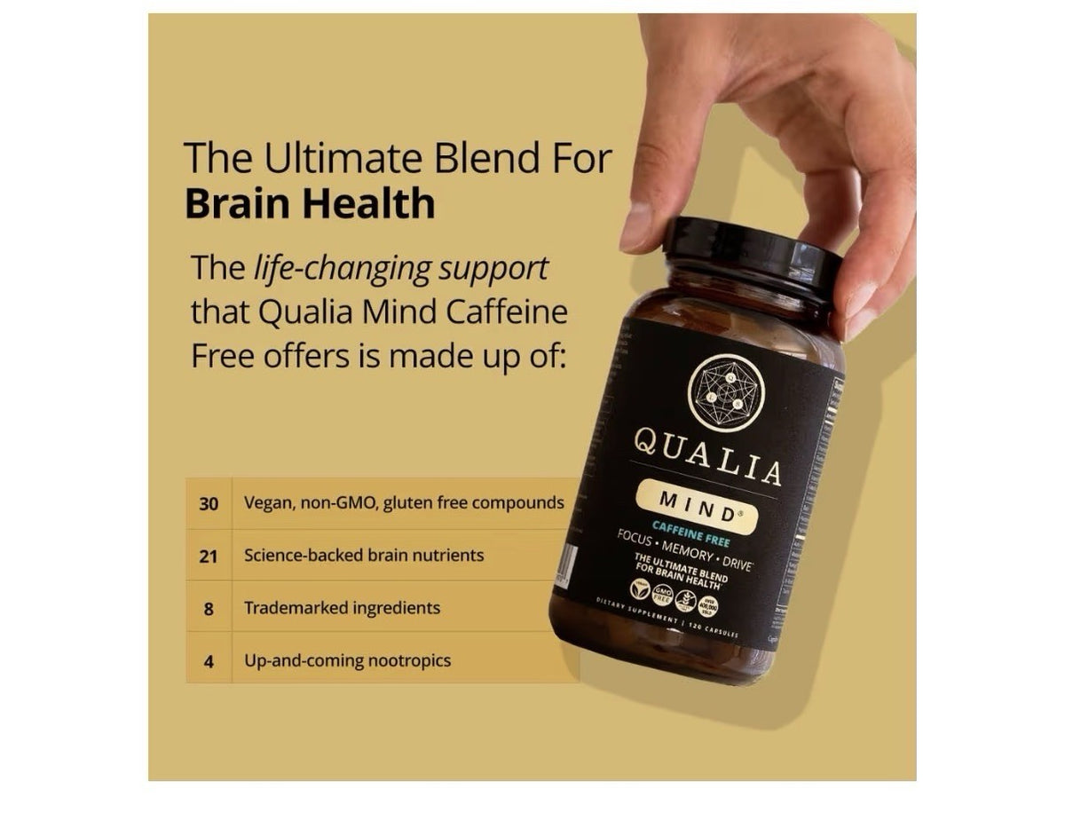 Qualia Mind Caffeine Free Focus Memory Ultimate Blend For Brain Health 2 Pack