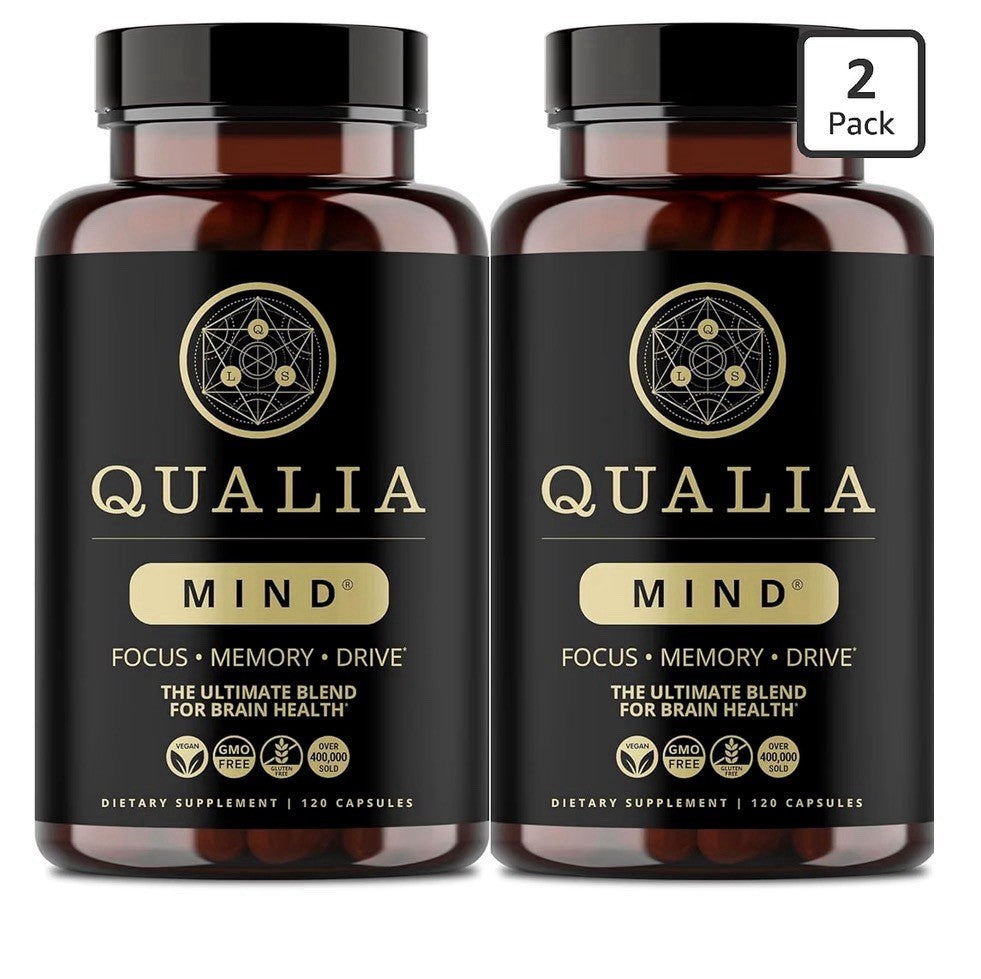 2 Pack Qualia Mind Focus Memory Drive The Ultimate Blend For Brain Health