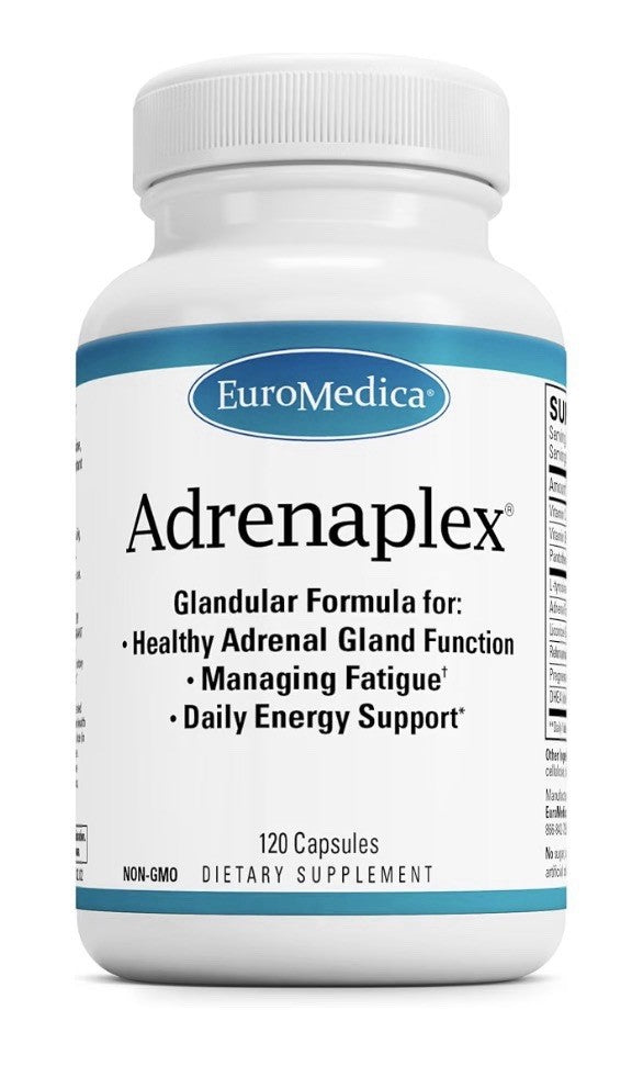 EuroMedica Adrenaplex Adrenal Gland Function Manage Fatigue Energy Support 120ca