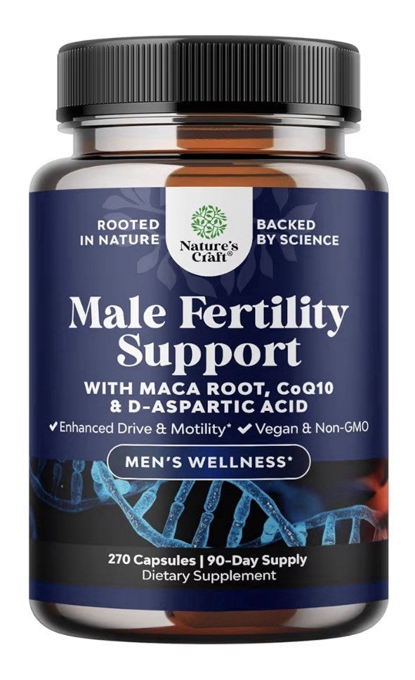 Natures Craft Male Fertility Support Semen Volume Booster Enhance Mobility 270ca