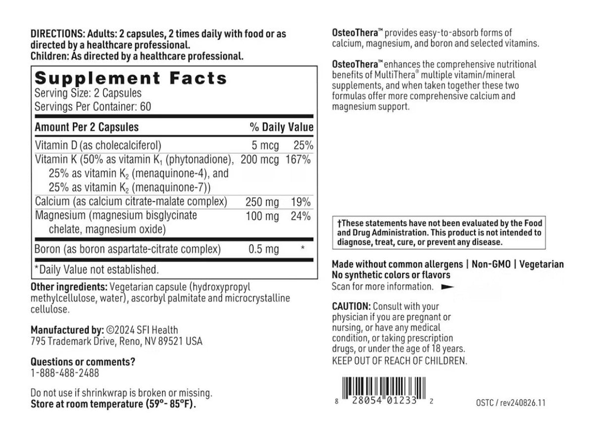 SFI Health Osteothera Supports Bone Health 120 Capsules