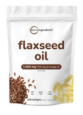 Micro Ingredients Flaxseed Oil 1 400mg Per Serving Omega 3&6&9      300 Softgels