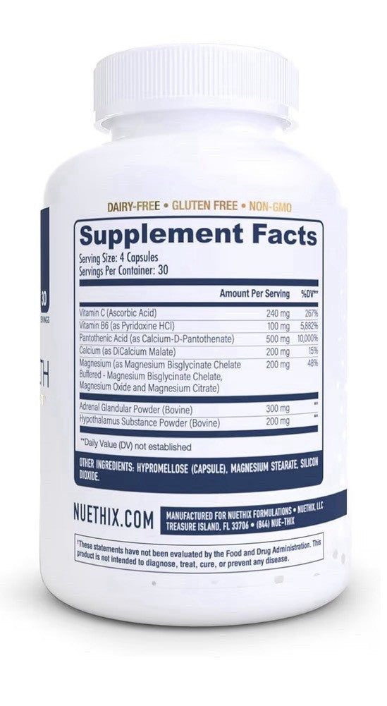 NuEthix Formulations Adrena-Health Healthy Adrenal System Support 120 Capsules