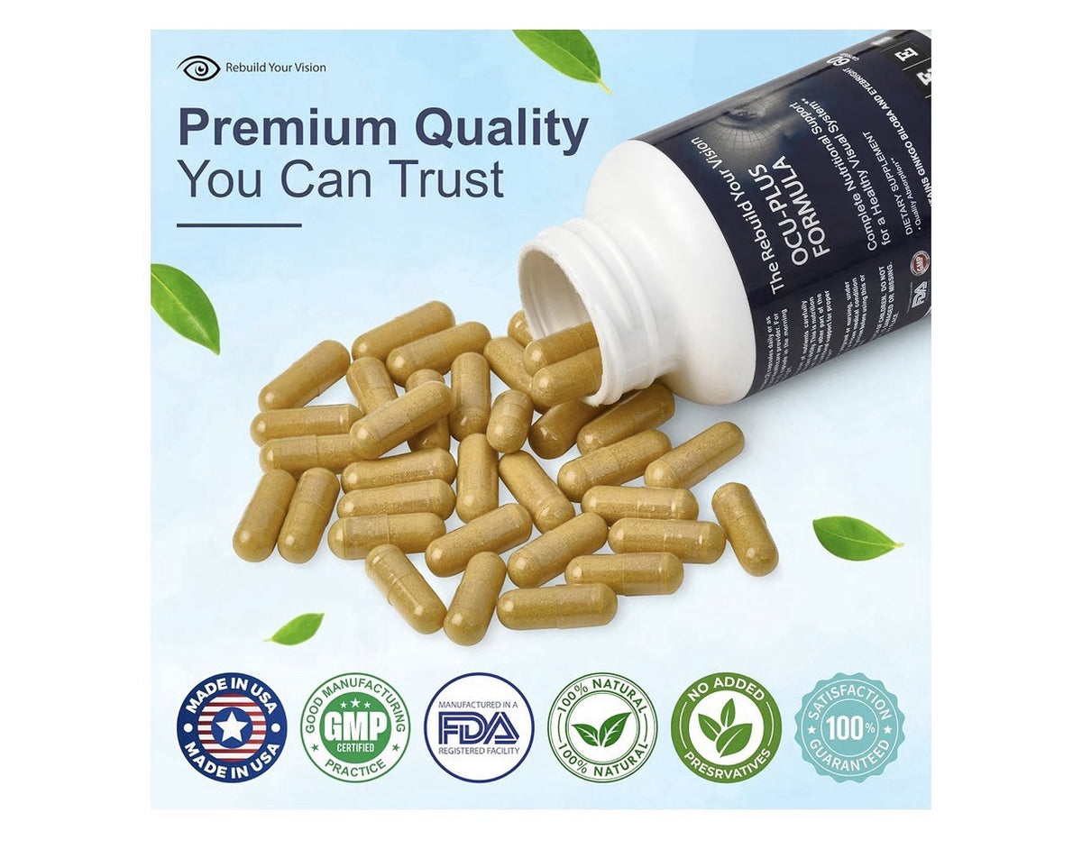 The Rebuild Your Vision Ocu-Plus Formula Healthy Visual System Supplement 60caps