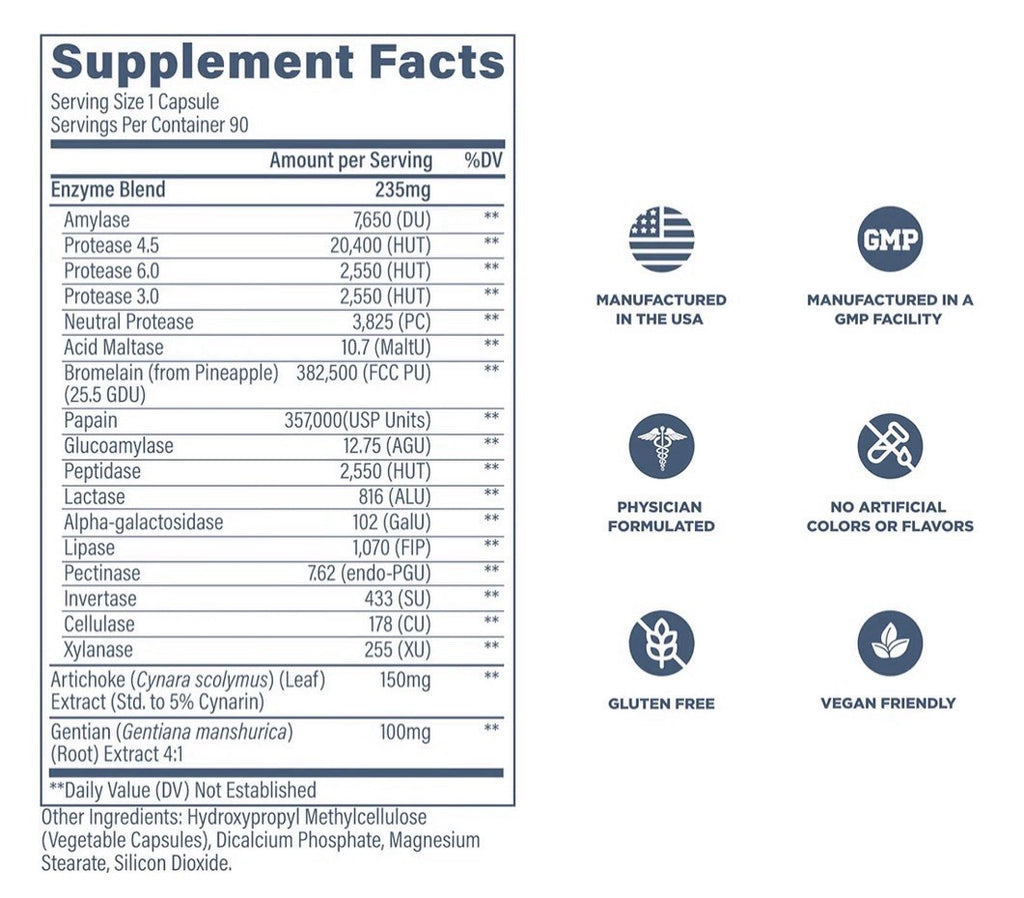 Revive Digest Aid Digestive Enzyme Blend Gut Support for Women & Men 3 Pack