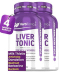 2 Pack Herbtonics Liver Tonic Liver Support Cleanse Detox Repair 4 Month Supply