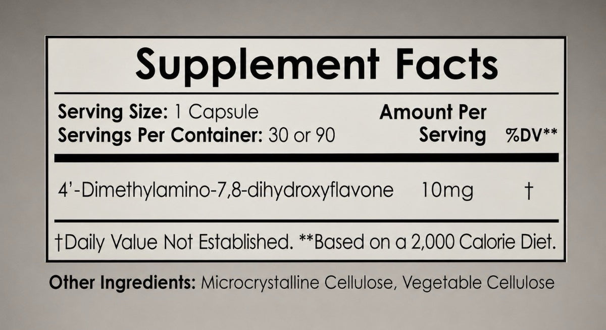 Nootropics Depot 4'-DMA-7,8-DHF 10mg Dietary Supplement 90 Capsules