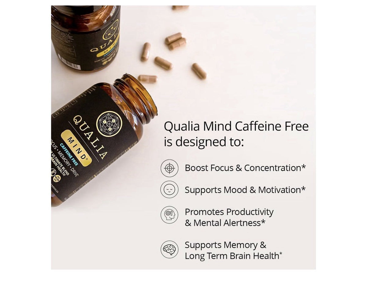 Qualia Mind Caffeine Free Focus Memory Ultimate Blend For Brain Health 2 Pack