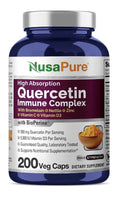 NusaPure Quercetin Immune Complex High Absorption 200 Veg Capsules 100 Servings