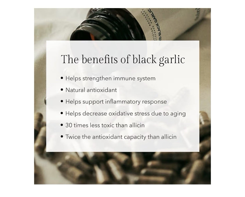 Think Remedy Aged Black Garlic Allium Sativum Supplement Less Odor 60 Capsules