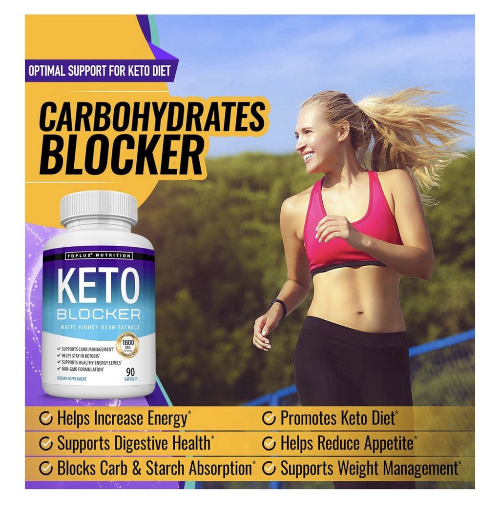 Toplux Keto Blocker White Kidney Bean Extract Natural 1800 mg 2 Pack