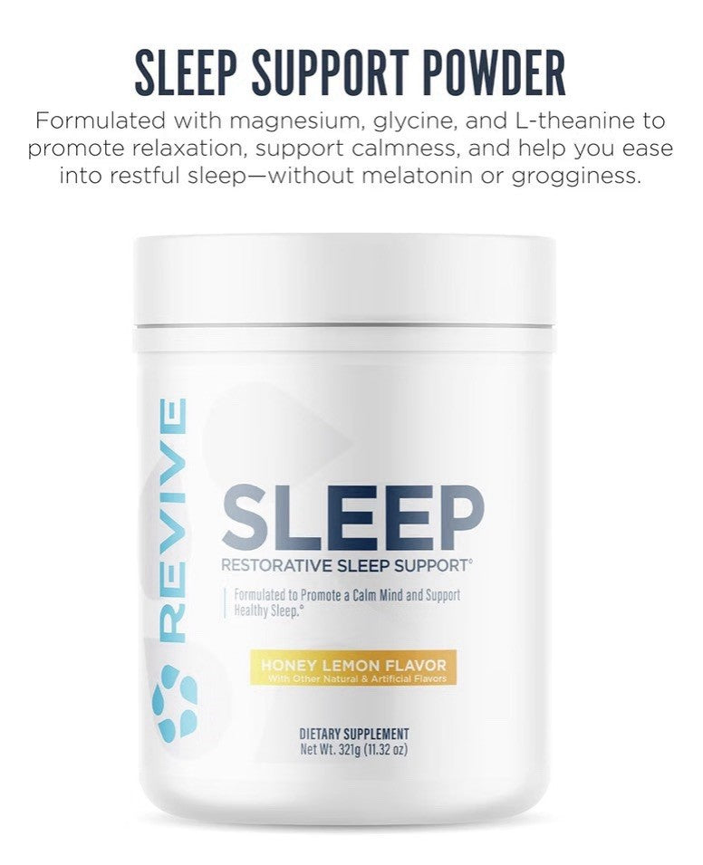 Revive Sleep MelatoninFree Sleep Formula Adults Honey Lemon Flavor Powder 30serv
