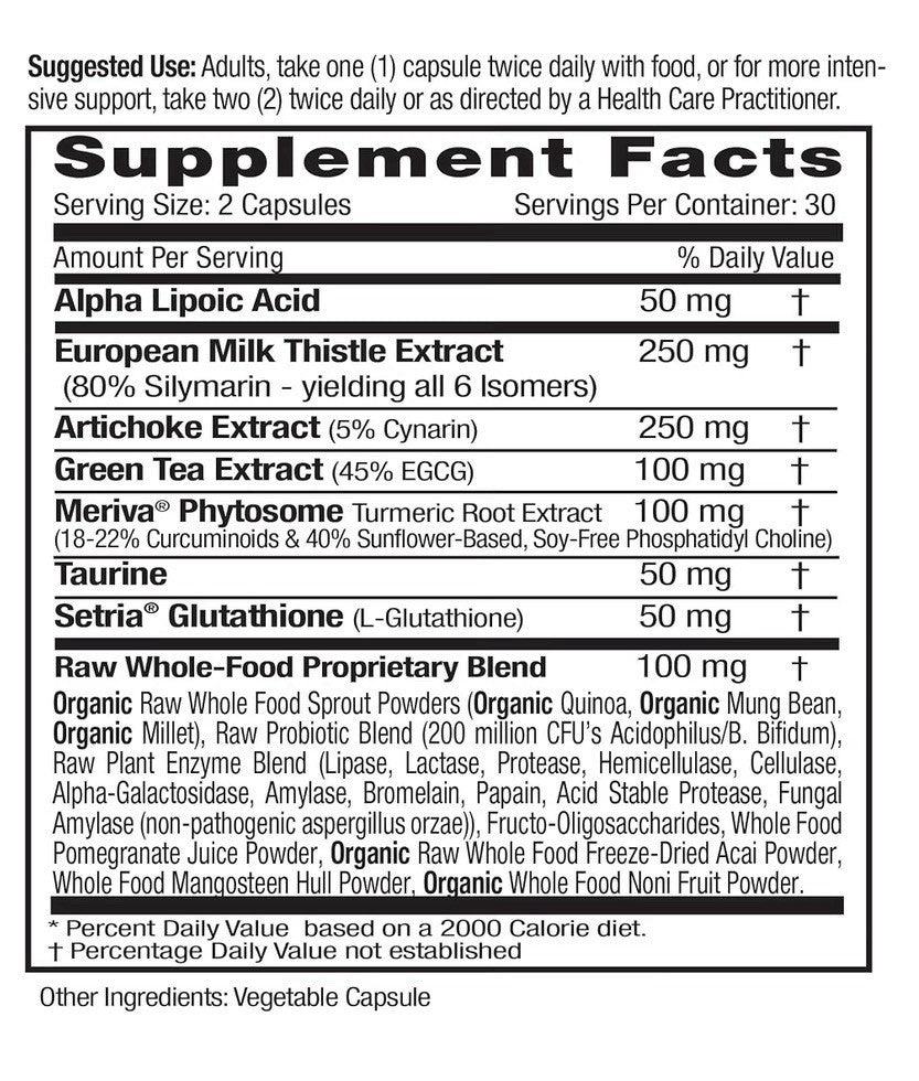 EMERALD LABS Liver Health Liver Support Immune Gallbladder Energy Levels 60 Caps