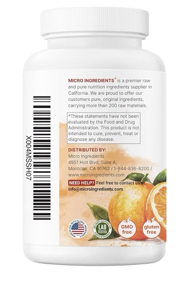 Micro Ingredients Pure Vitamin C 2,000mg Highly Bioavailable 240 Veggie Capsules