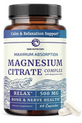 Nobi Nutrition Magnesium Citrate Complex 500 MG for Calm & Relaxation 120 Caps