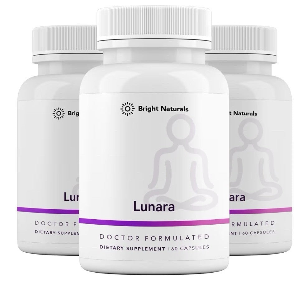3 Pack Bright Naturals Lunara Doctor Formulated Menopause Supplements for Women